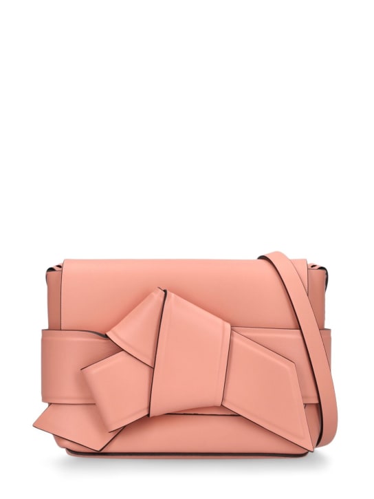 Acne Studios: Mini Musubi leather crossbody bag - Salmon Pink - women_0 | Luisa Via Roma