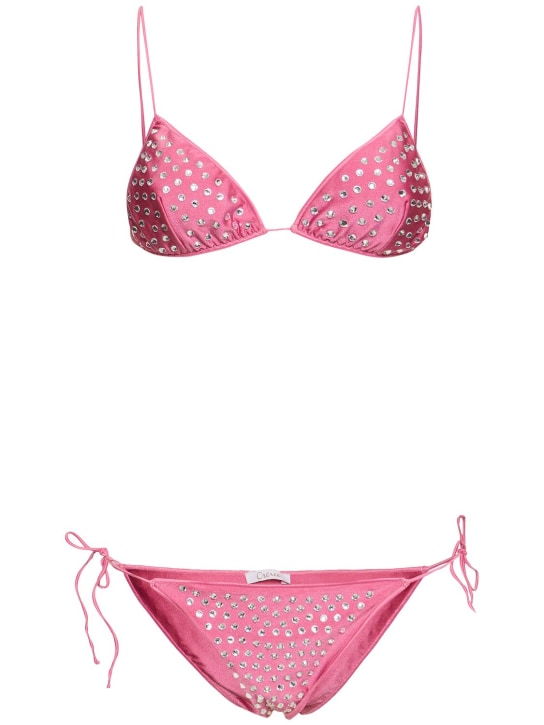 Oséree Swimwear: Gem 트라이앵글 비키니 - 자홍색 - women_0 | Luisa Via Roma
