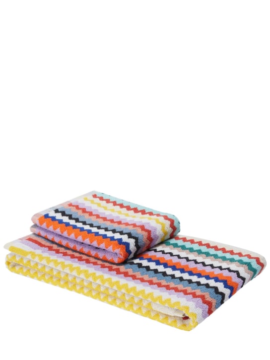 Missoni Home: Riverbero set of 2 towels - Renkli - ecraft_0 | Luisa Via Roma
