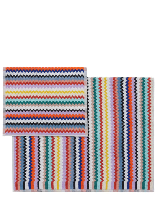 Missoni Home: Riverbero set of 2 towels - Multicolor - ecraft_1 | Luisa Via Roma