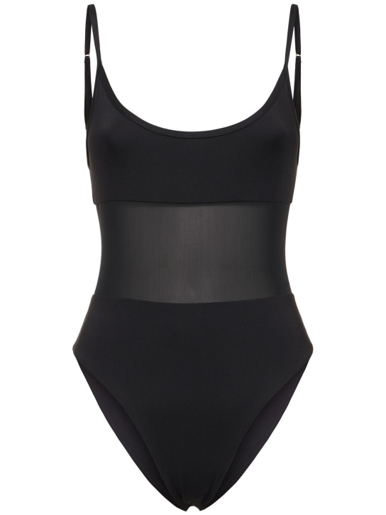 Weworewhat: Scoop neck cami one piece swimsuit - Black - women_0 | Luisa Via Roma