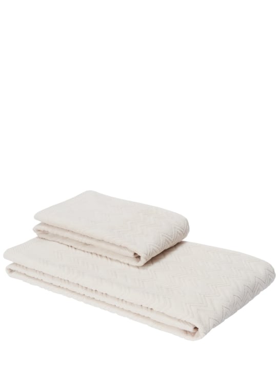 Missoni Home: Chalk set of 2 towels - Bej - ecraft_0 | Luisa Via Roma