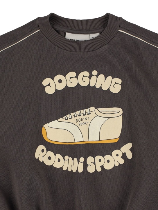 Mini Rodini: Bedrucktes Sweatshirt aus Baumwolle - Dunkelgrau - kids-boys_1 | Luisa Via Roma