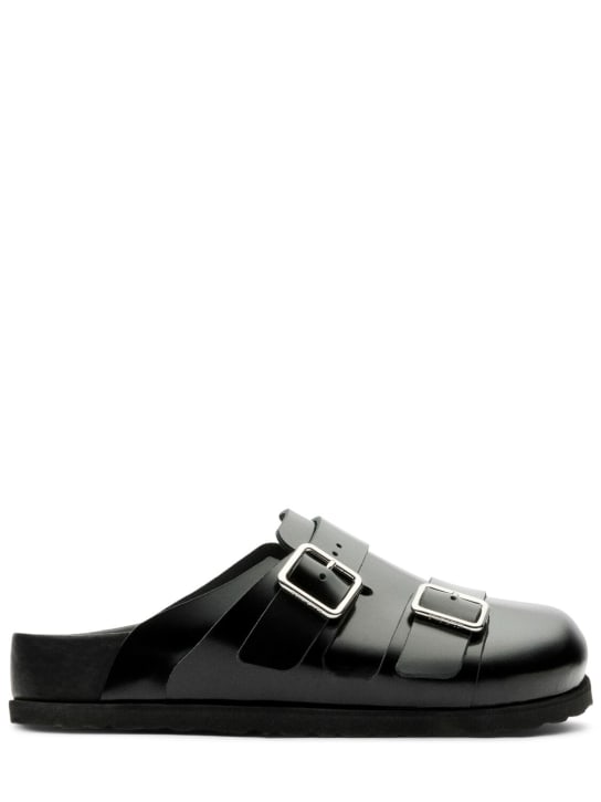 BIRKENSTOCK 1774: 222 West shiny leather sandals - Black - women_0 | Luisa Via Roma