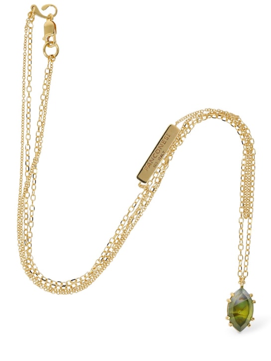 Panconesi: Ascolto Famiglia necklace - Gold/Green - women_1 | Luisa Via Roma