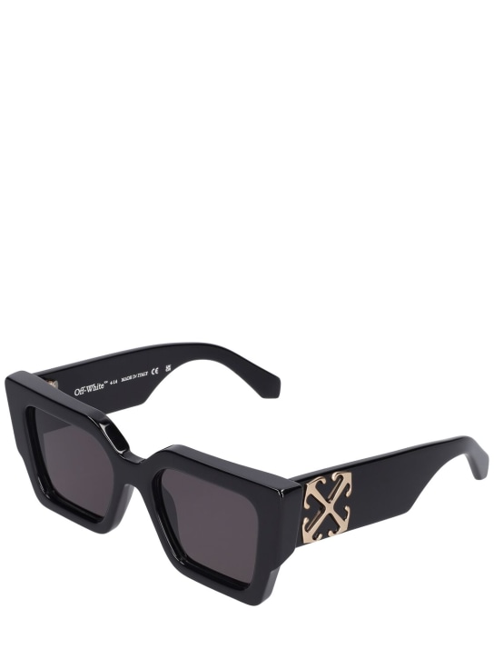 Off-White: Catalina acetate sunglasses - Siyah - men_1 | Luisa Via Roma