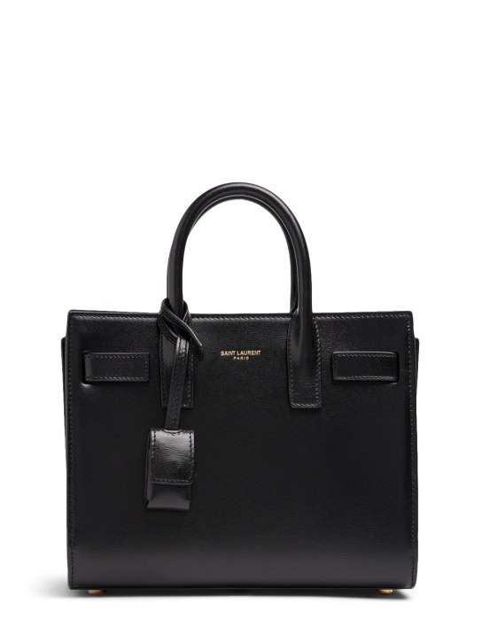 Saint Laurent: Nano Sac De Jour leather top handle bag - women_0 | Luisa Via Roma