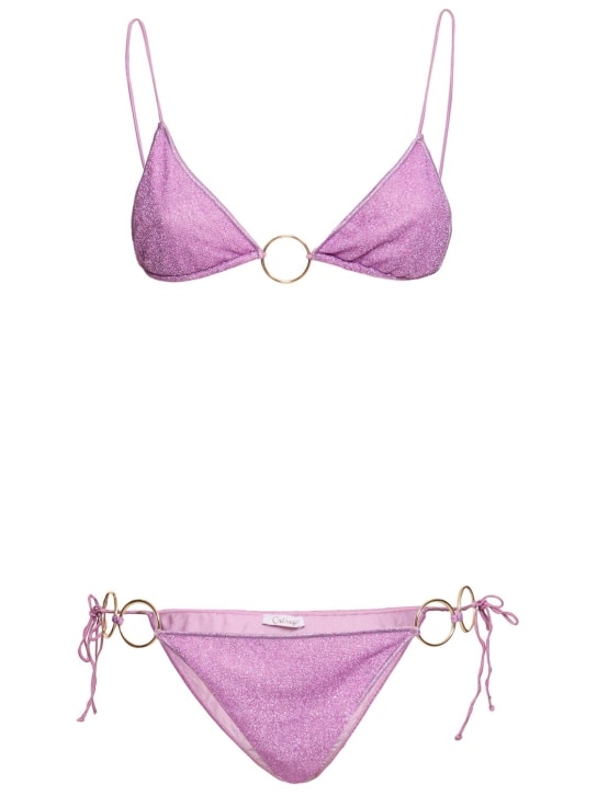 Oséree Swimwear: Microkini Ring金银丝比基尼套装 - 紫色 - women_0 | Luisa Via Roma