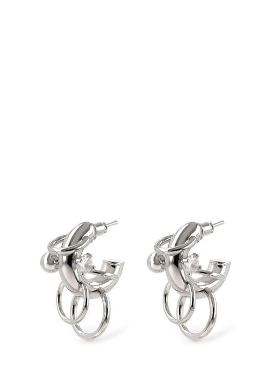 Panconesi: Pierced hoop earrings - Silver - men_1 | Luisa Via Roma