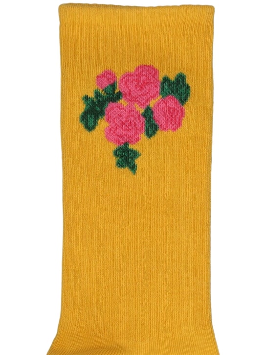 Mini Rodini: Set of 3 intarsia cotton socks - Multicolor - kids-girls_1 | Luisa Via Roma