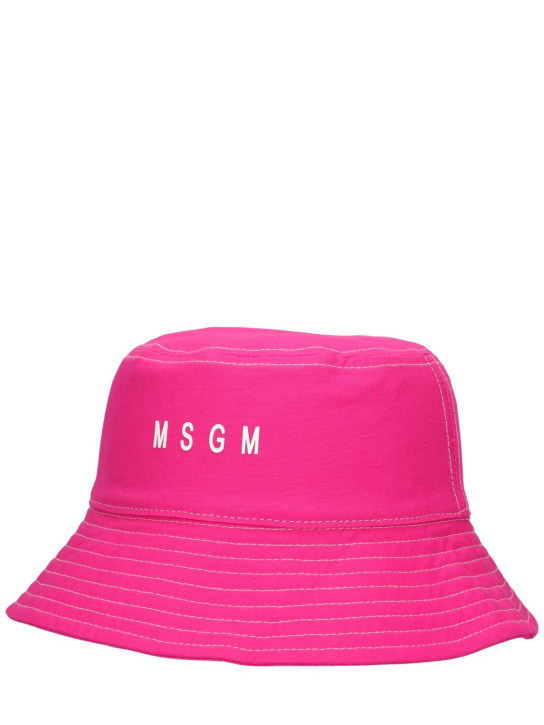 MSGM: Cloche bucket hat - Fuşya - kids-girls_1 | Luisa Via Roma