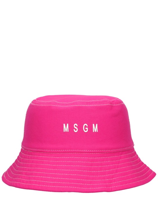 MSGM: Cloche bucket hat - Fuşya - kids-girls_0 | Luisa Via Roma