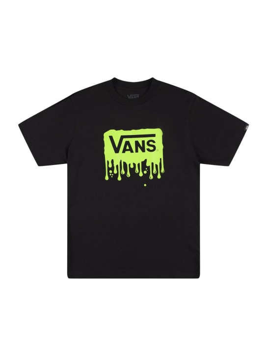 Vans: Printed cotton jersey t-shirt - Black - kids-boys_0 | Luisa Via Roma