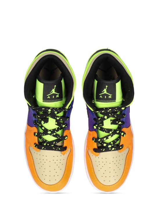 Nike: Sneakers "Air Jordan 1 Mid SE" - Volt/Black-vivi - kids-boys_1 | Luisa Via Roma