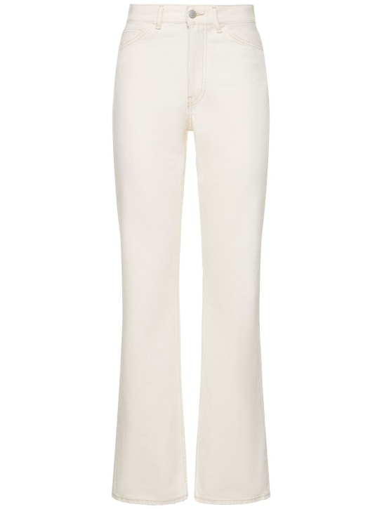 Acne Studios: 1977 high waisted denim straight jeans - White - women_0 | Luisa Via Roma