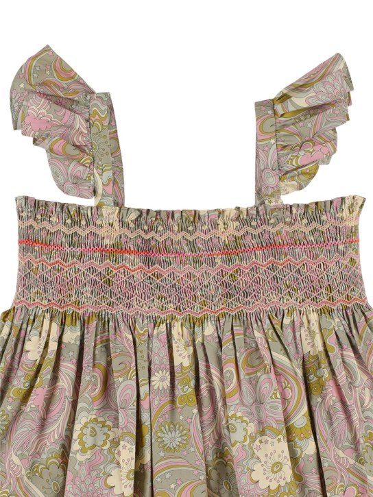 Bonpoint: Printed cotton dress - Renkli - kids-girls_1 | Luisa Via Roma