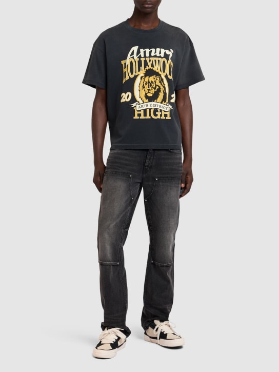 Amiri: High Lion Skater t-shirt - Black - men_1 | Luisa Via Roma