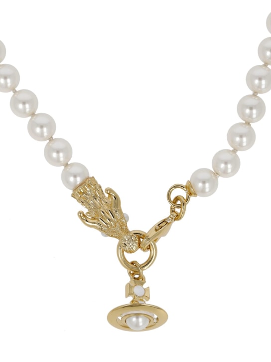 Vivienne Westwood: Dragon faux pearl necklace - men_1 | Luisa Via Roma