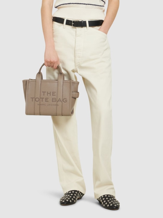 Marc Jacobs: The Small Tote leather bag - Light Grey - women_1 | Luisa Via Roma