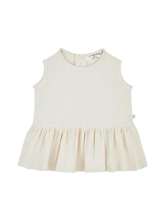 1 + IN THE FAMILY: Top in jersey di cotone - Off White - kids-girls_1 | Luisa Via Roma