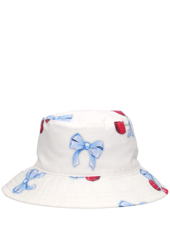 Monnalisa: Cotton poplin bucket hat - Multicolor - kids-girls_0 | Luisa Via Roma