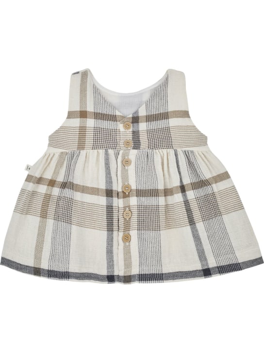 1 + IN THE FAMILY: Cotton madras dress - Grey/Multi - kids-girls_0 | Luisa Via Roma