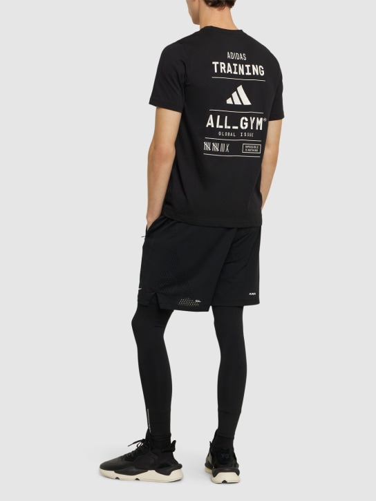 adidas Performance: T-shirt à manches courtes à logo - Noir - men_1 | Luisa Via Roma