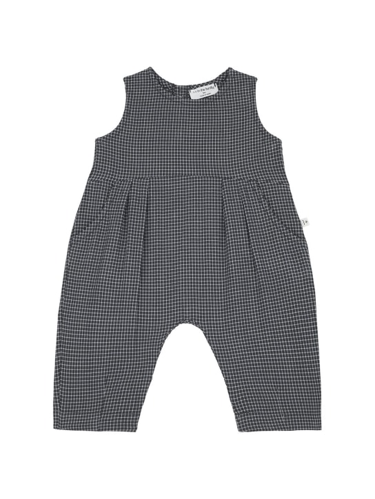 1 + IN THE FAMILY: Cotton seersucker overalls - Grey - kids-girls_0 | Luisa Via Roma