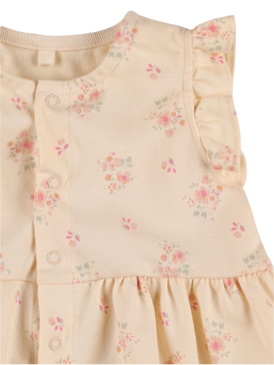 Petit Bateau: Cotton dress & diaper cover - Light Yellow - kids-girls_1 | Luisa Via Roma