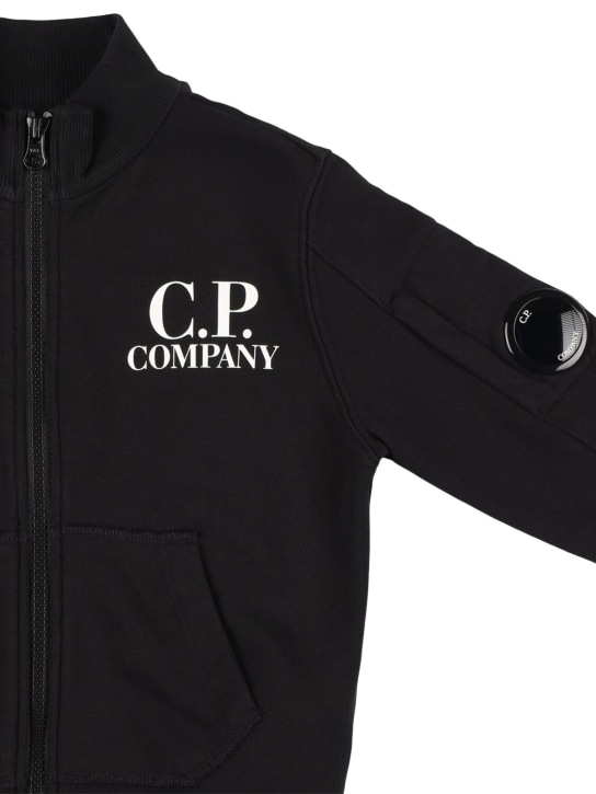 C.P. Company: Cotton sweatshirt & sweatpants - Black - kids-boys_1 | Luisa Via Roma