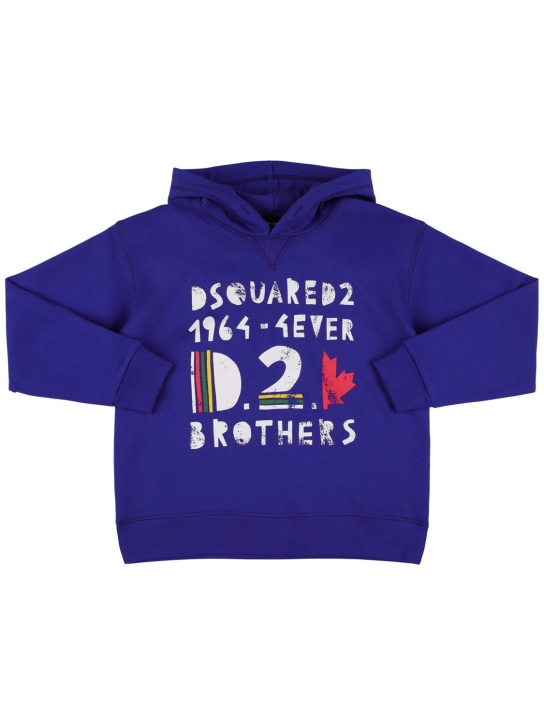 Dsquared2: Sweatshirt mit Kapuze und Druck - Blau - kids-boys_0 | Luisa Via Roma