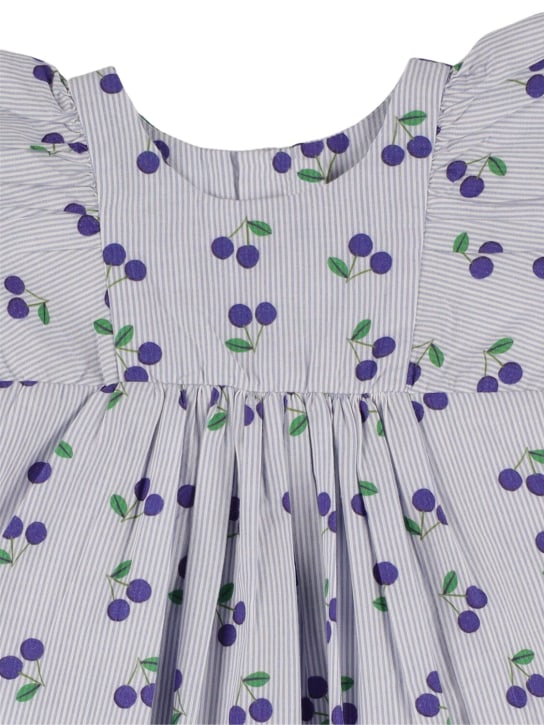 Bonpoint: Printed cotton poplin dress - Mavi/Renkli - kids-girls_1 | Luisa Via Roma