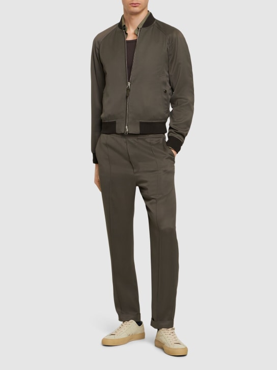 Tom Ford: Fluid viscose cady bomber - men_1 | Luisa Via Roma