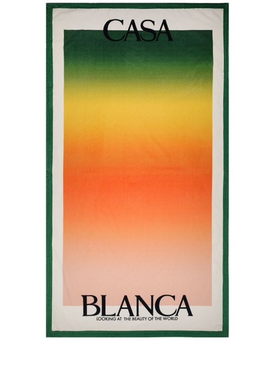 Casablanca: Gradient print cotton beach towel - Multicolor - ecraft_0 | Luisa Via Roma
