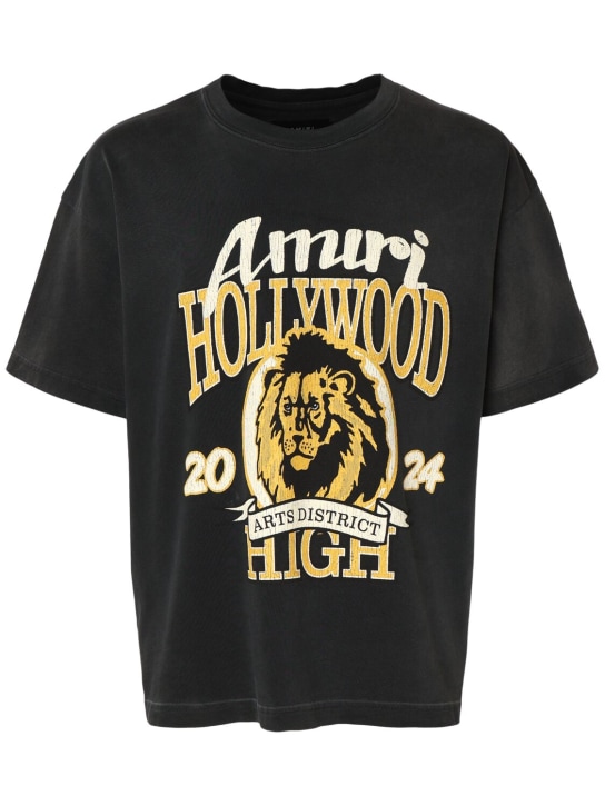 Amiri: High Lion Skater t-shirt - Siyah - men_0 | Luisa Via Roma