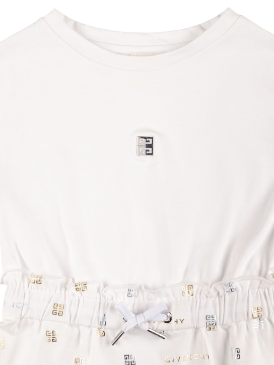Givenchy: Robe en jersey de coton - Blanc - kids-girls_1 | Luisa Via Roma
