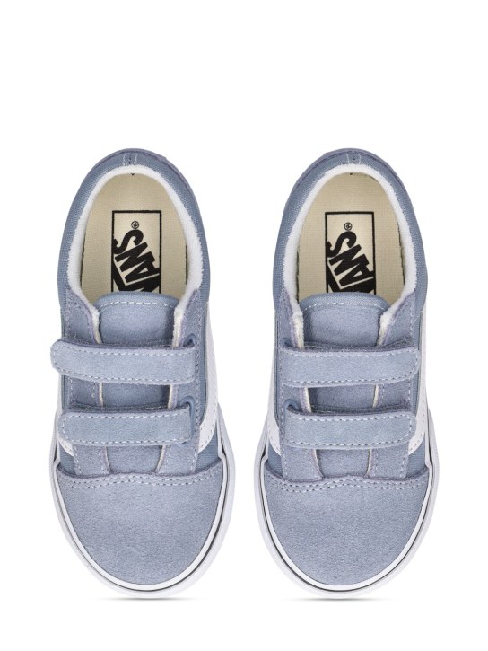 Vans: Sneakers Old Skool V in pelle - Celeste - kids-boys_1 | Luisa Via Roma