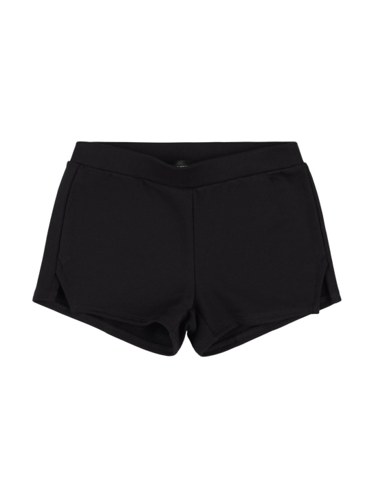 Dsquared2: Cotton shorts - Siyah - kids-girls_1 | Luisa Via Roma