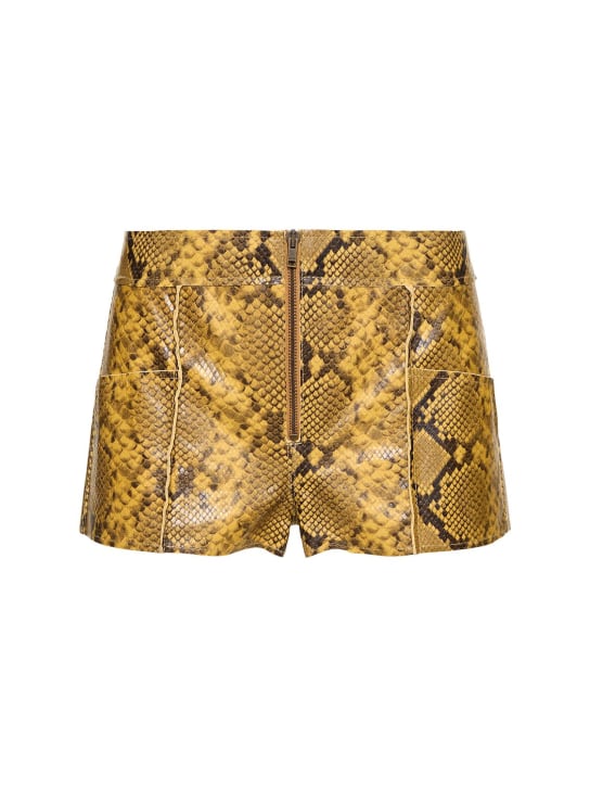Isabel Marant: Shorts Cadelia in pelle stampata - Multicolore - women_0 | Luisa Via Roma