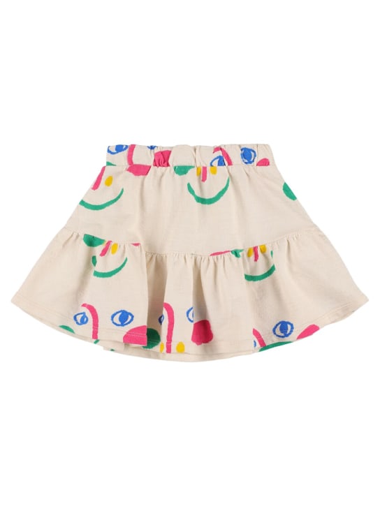 Bobo Choses: Printed organic cotton skirt - Beyaz - kids-girls_0 | Luisa Via Roma