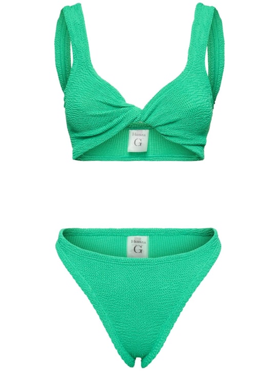 Hunza G: Juno bikini set - Green - women_0 | Luisa Via Roma