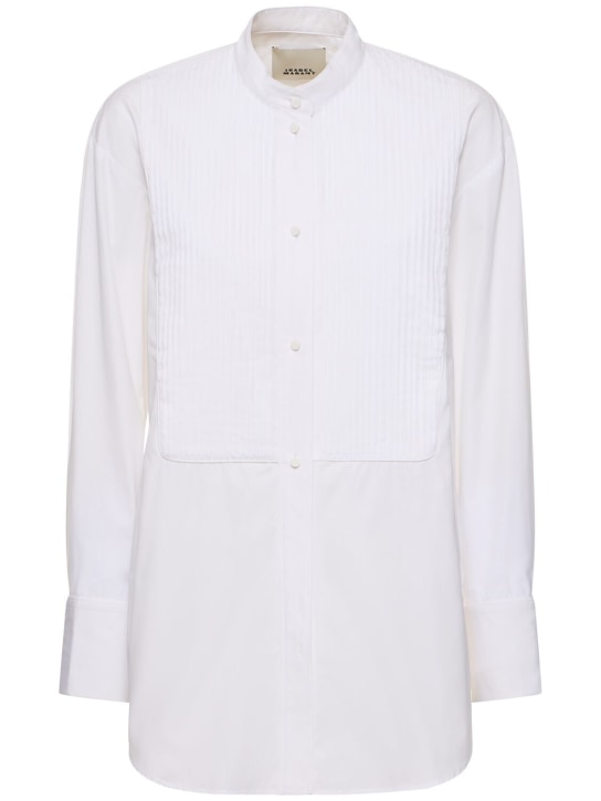 Isabel Marant: Ramsey cotton shirt - Beyaz - women_0 | Luisa Via Roma