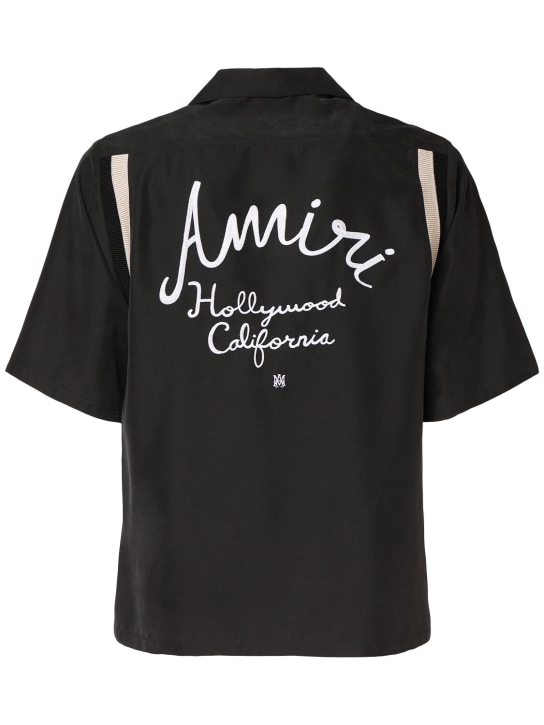 Amiri: Hollywood varsity shirt - Black - men_3 | Luisa Via Roma
