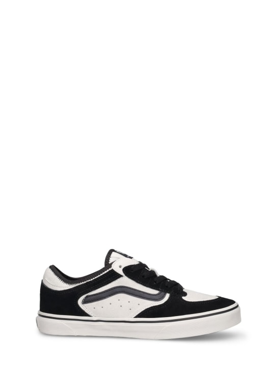 Vans: Rowley皮革运动鞋 - 黑色/白色 - kids-girls_0 | Luisa Via Roma