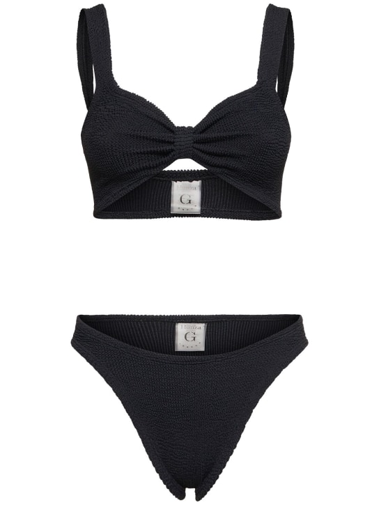 Hunza G: Bonnie bikini set - Black - women_0 | Luisa Via Roma