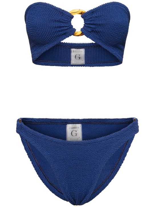 Hunza G: Set bikini a fascia Gloria - Navy - women_0 | Luisa Via Roma