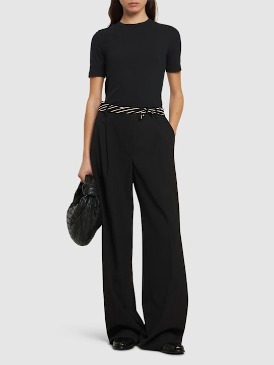 Toteme: Classic rib cotton jersey t-shirt - women_1 | Luisa Via Roma