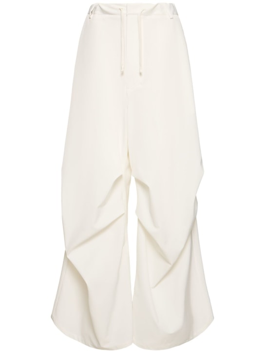 MM6 Maison Margiela: Stretch twill pants - women_0 | Luisa Via Roma