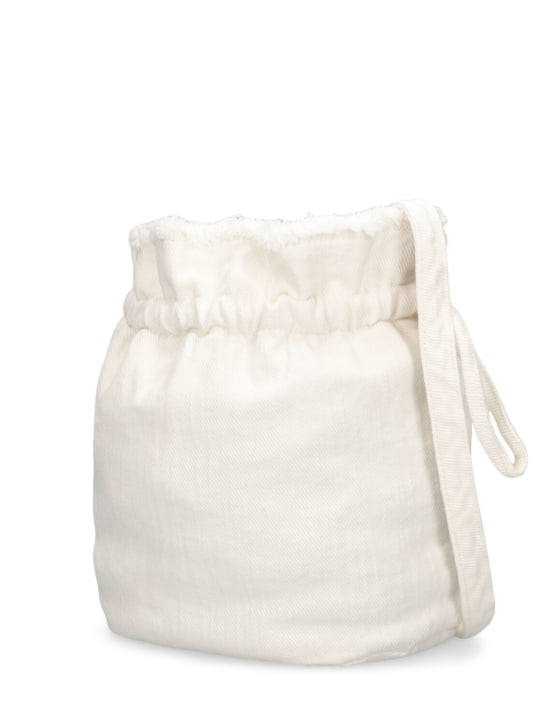 Il Gufo: Cotton shoulder bag - White/Red - kids-girls_1 | Luisa Via Roma