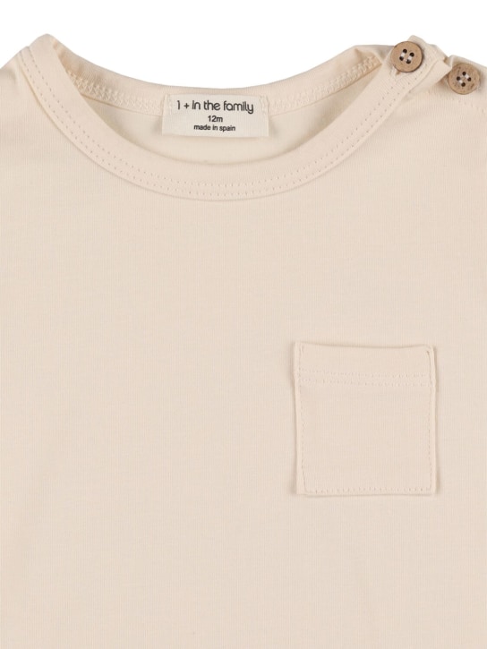 1 + IN THE FAMILY: Cotton jersey t-shirt - Ivory - kids-girls_1 | Luisa Via Roma